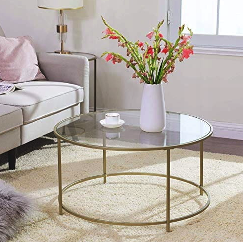 Журнальний столик Leobert Oskar з скляною стільницею Золотий (4638) - фото 6 Журнальний столик Leobert Oskar з скляною стільницею Золотий (4638) - фото 6