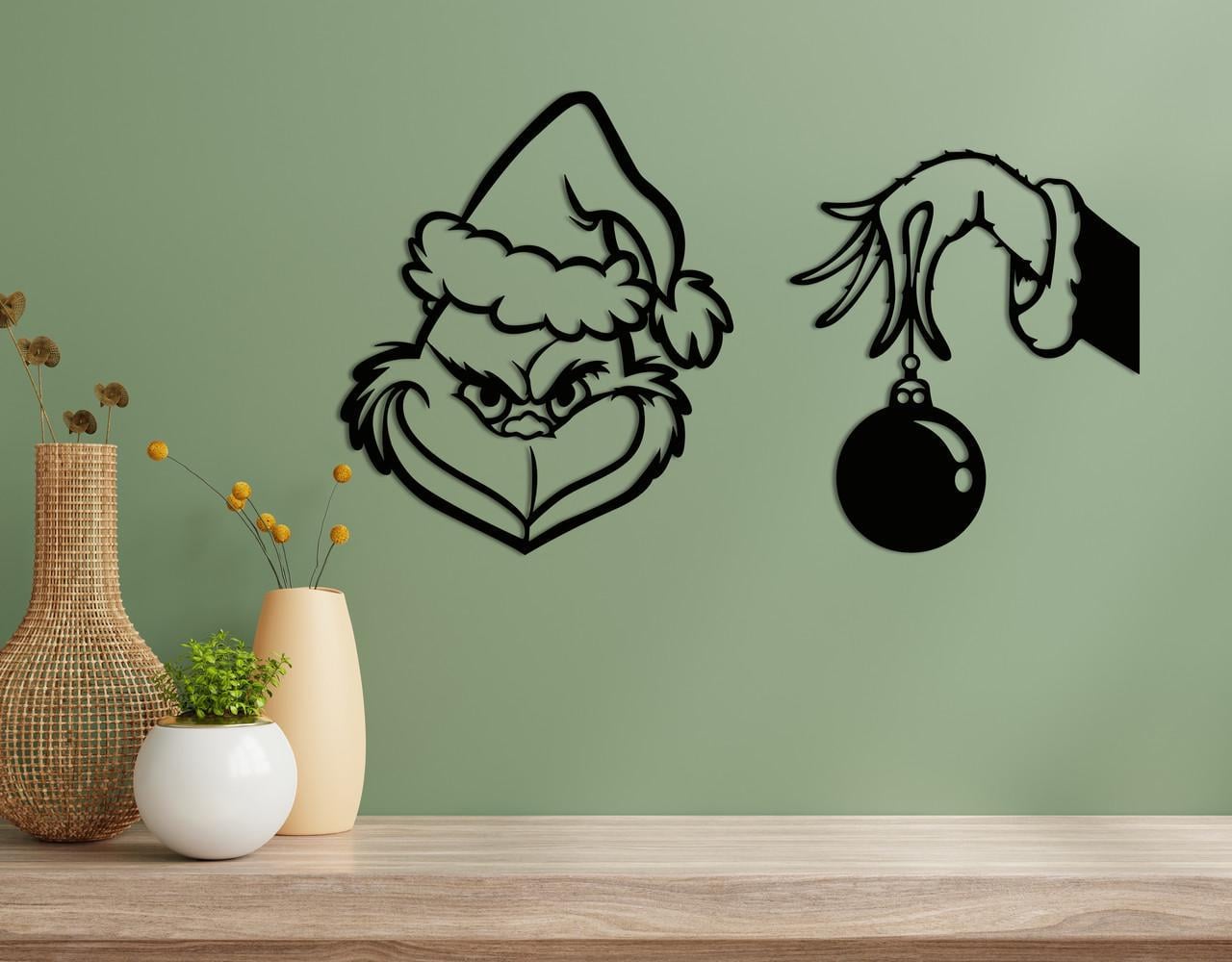 Декоративное панно на стену Upwood Decor Grinch 103,2х60 см Black (1575926041)