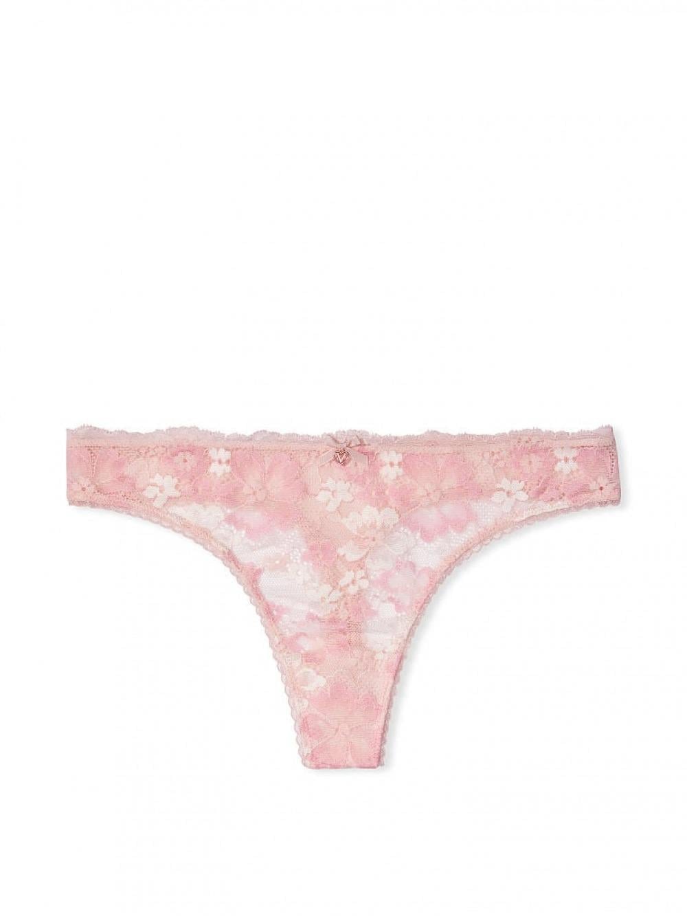 Трусики Victoria's Secret Body Lace Front Thong Panty XS Розовый (26511536)
