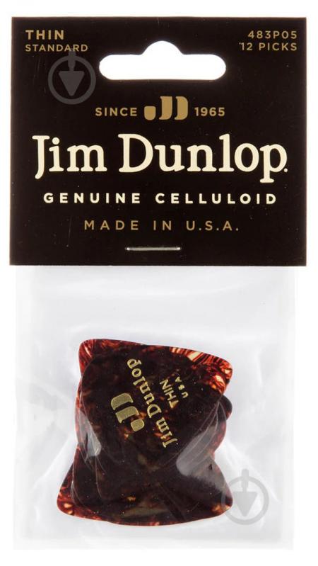 Медиаторы Dunlop 483P05TH Genuine Celluloid Classic Shell Thin Player's Pack (12 шт.)