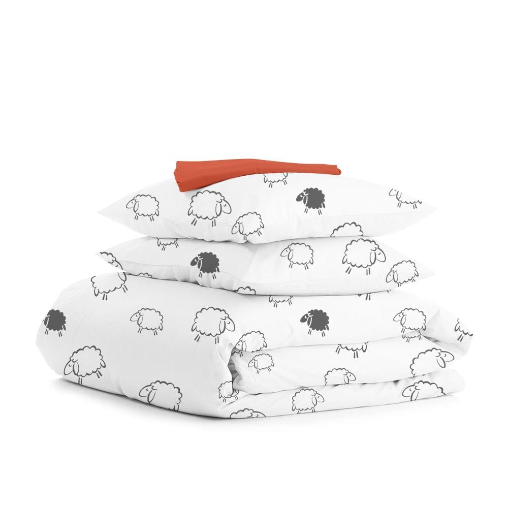 Комплект белья Cosas Sheep dark grey постельного двуспального 180х220 см (4822052091999)