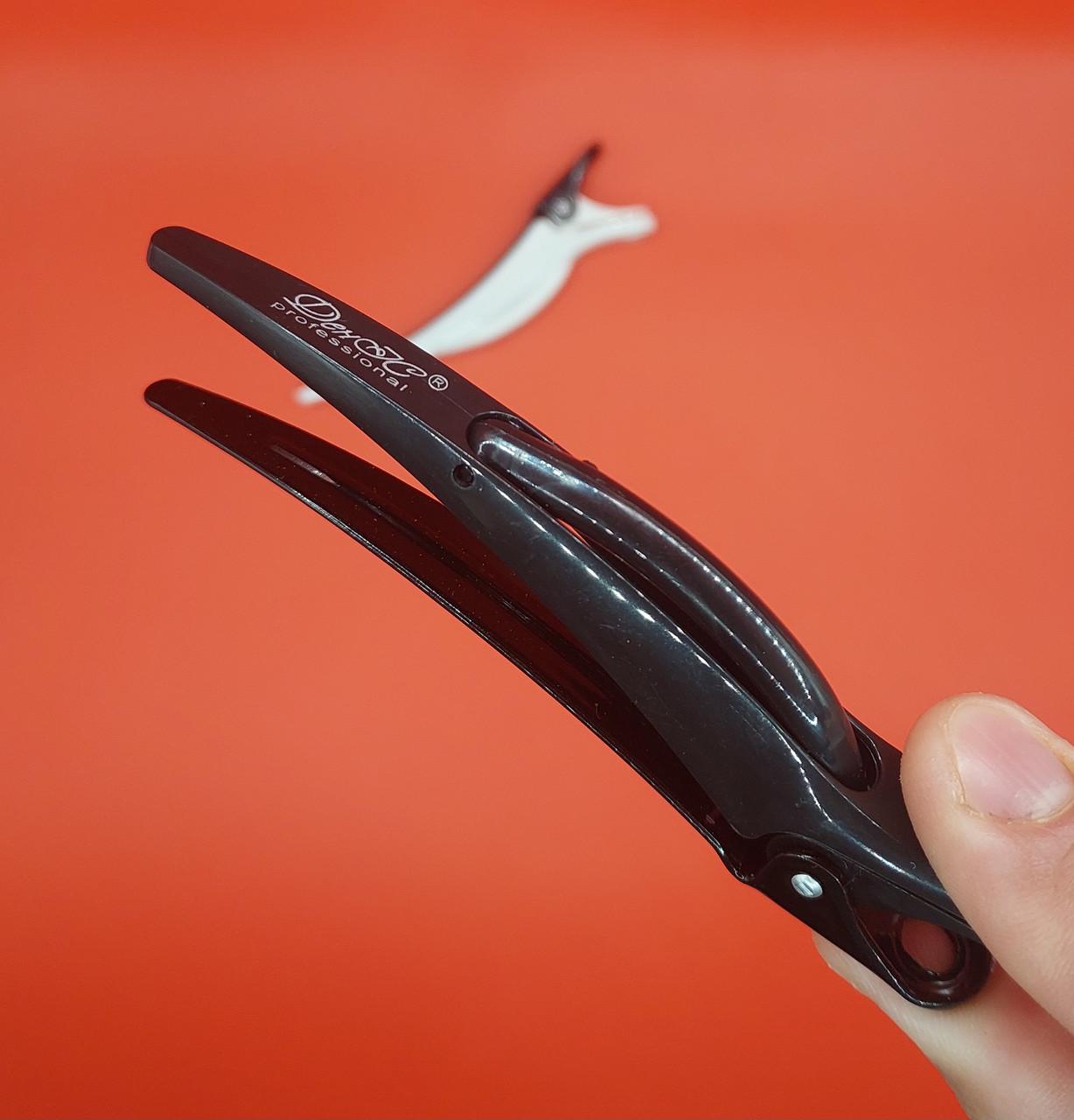 Затискач для волосся ДенІС professional Дельфін пластик/метал 110 мм Чорний (2377132247) - фото 2 Затискач для волосся ДенІС professional Дельфін пластик/метал 110 мм Чорний (2377132247) - фото 2