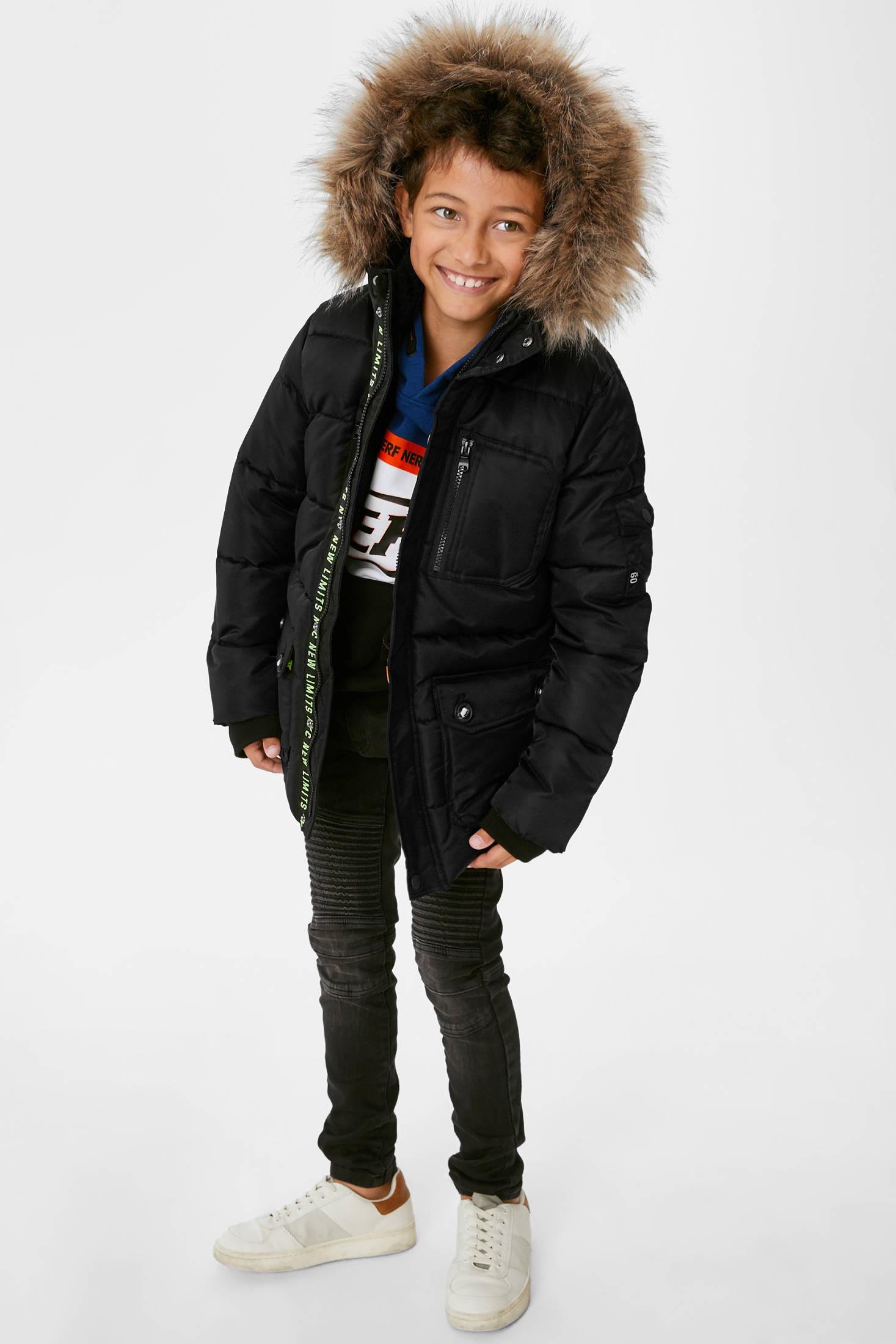 Куртка зимова для хлопчика C&A 152 см Black (2132590) - фото 3