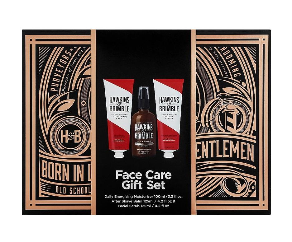 Подарунковий набір для догляду за обличчям Hawkins & Brimble Face Gift Box гель 150 мл/скраб 125 мл/крем 100 мл (60744)