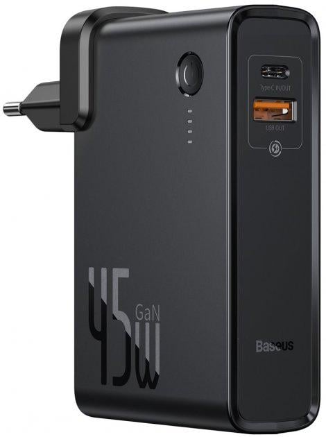 МЗП Baseus Power Station 2 in 1 10000 mAh 45W + Cable Type-C to Type-C 60W Black (PPNLD-C01)