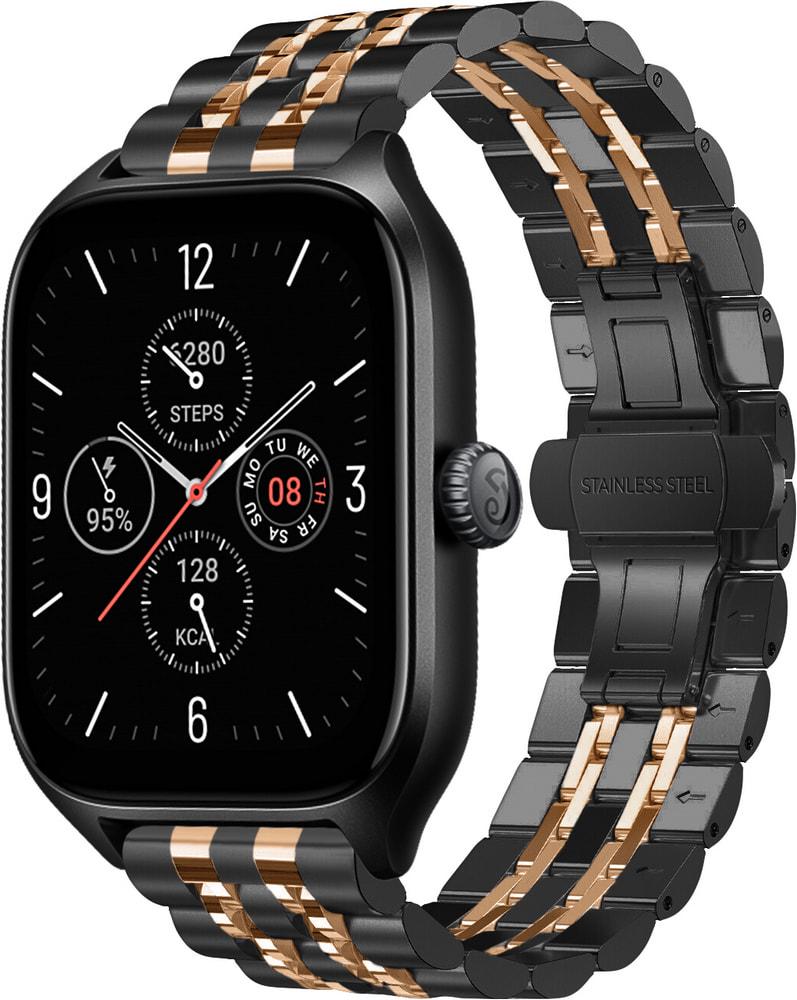 Браслет металлический Spinye Line для Amazfit GTS 4/Mini Black Pink (29518-51)