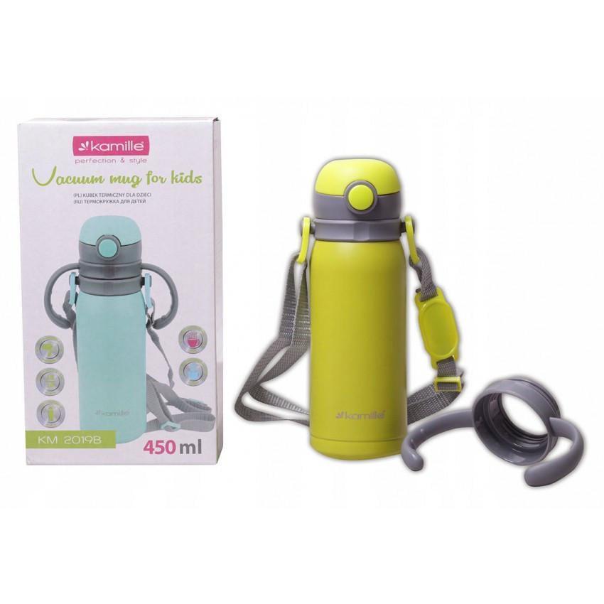 Термос-пляшка дитяча Kamille 2019В-450 з нержавіючої сталі 450 мл Зелений (1088406949)