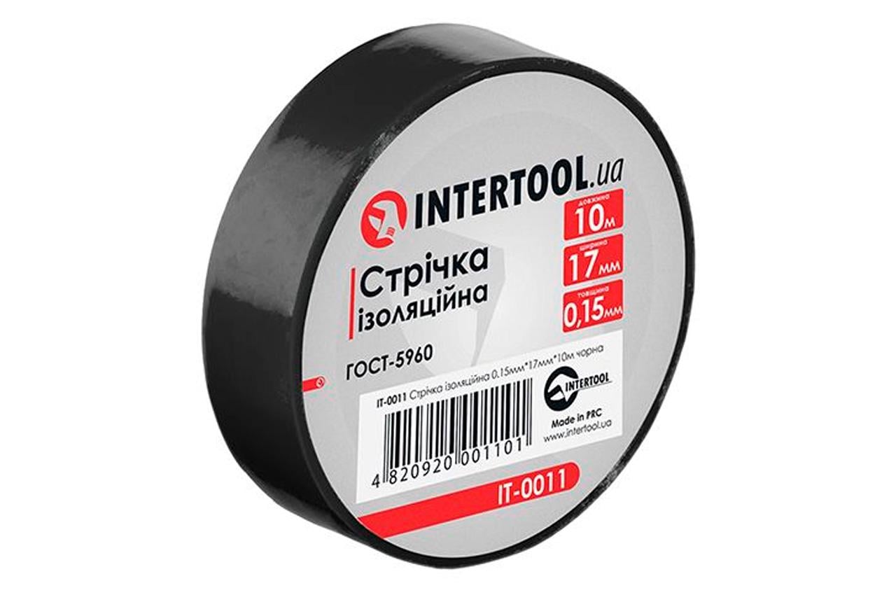 Стрічка ізоляційна Intertool 10 м 10 шт. Чорний (IT-0011)