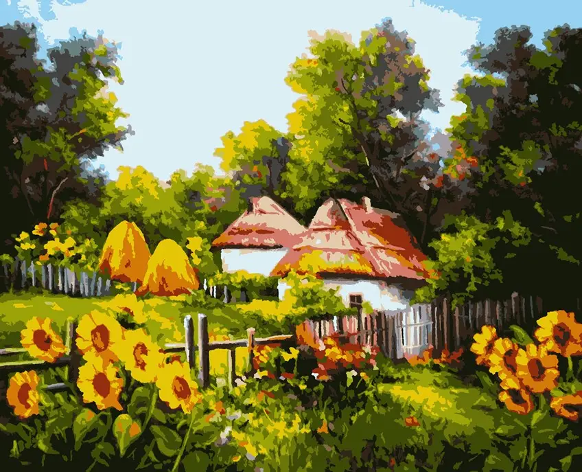 Картина по номерам Artissimo Украинскими тропами 50x60 см без коробки (PNX1606)