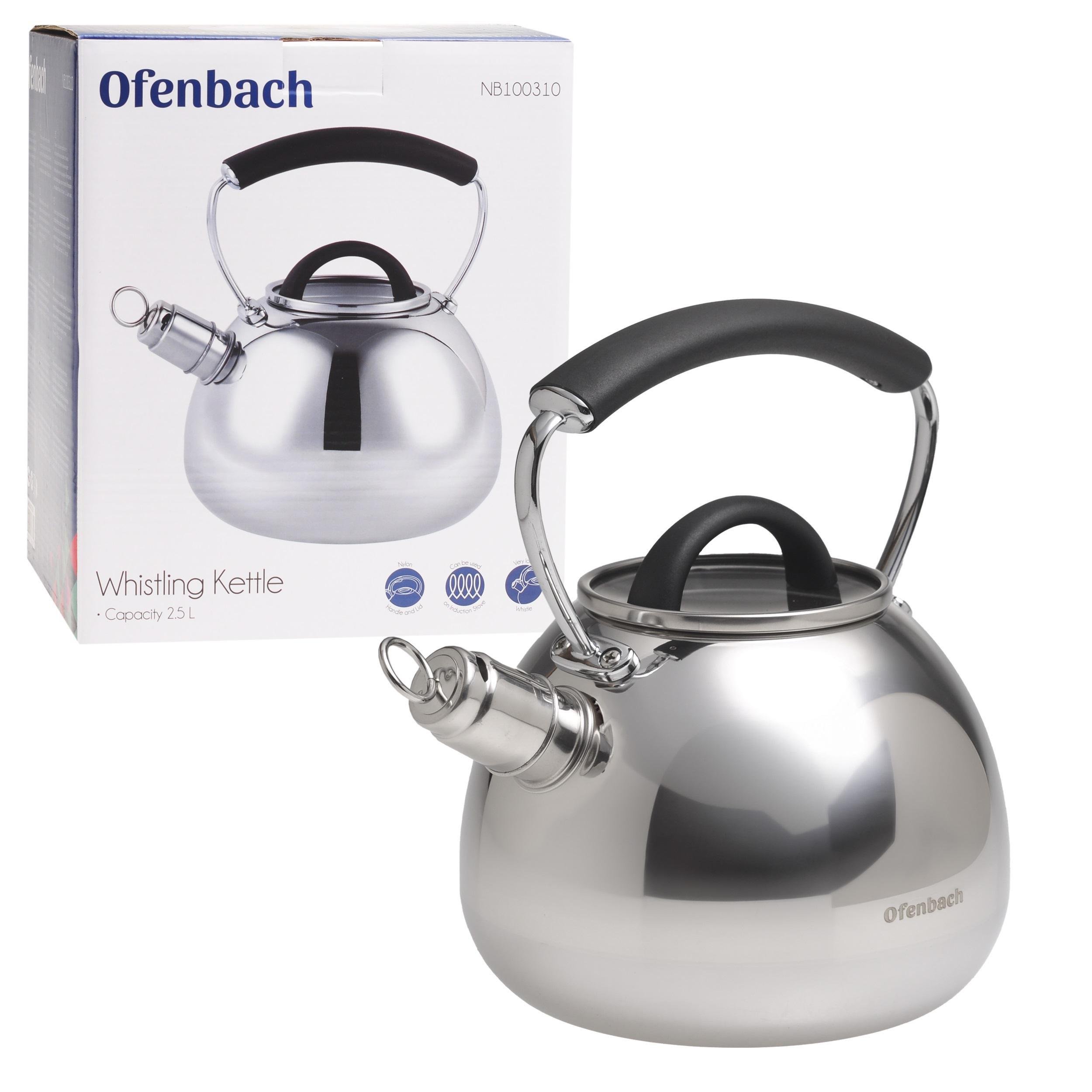 Чайник со свистком и ручкой с покрытием soft touch Ofenbach KM-100310 из нержавеющей стали 2,5 л Стальной (150-84-100310) - фото 5 Чайник со свистком и ручкой с покрытием soft touch Ofenbach KM-100310 из нержавеющей стали 2,5 л Стальной (150-84-100310) - фото 5
