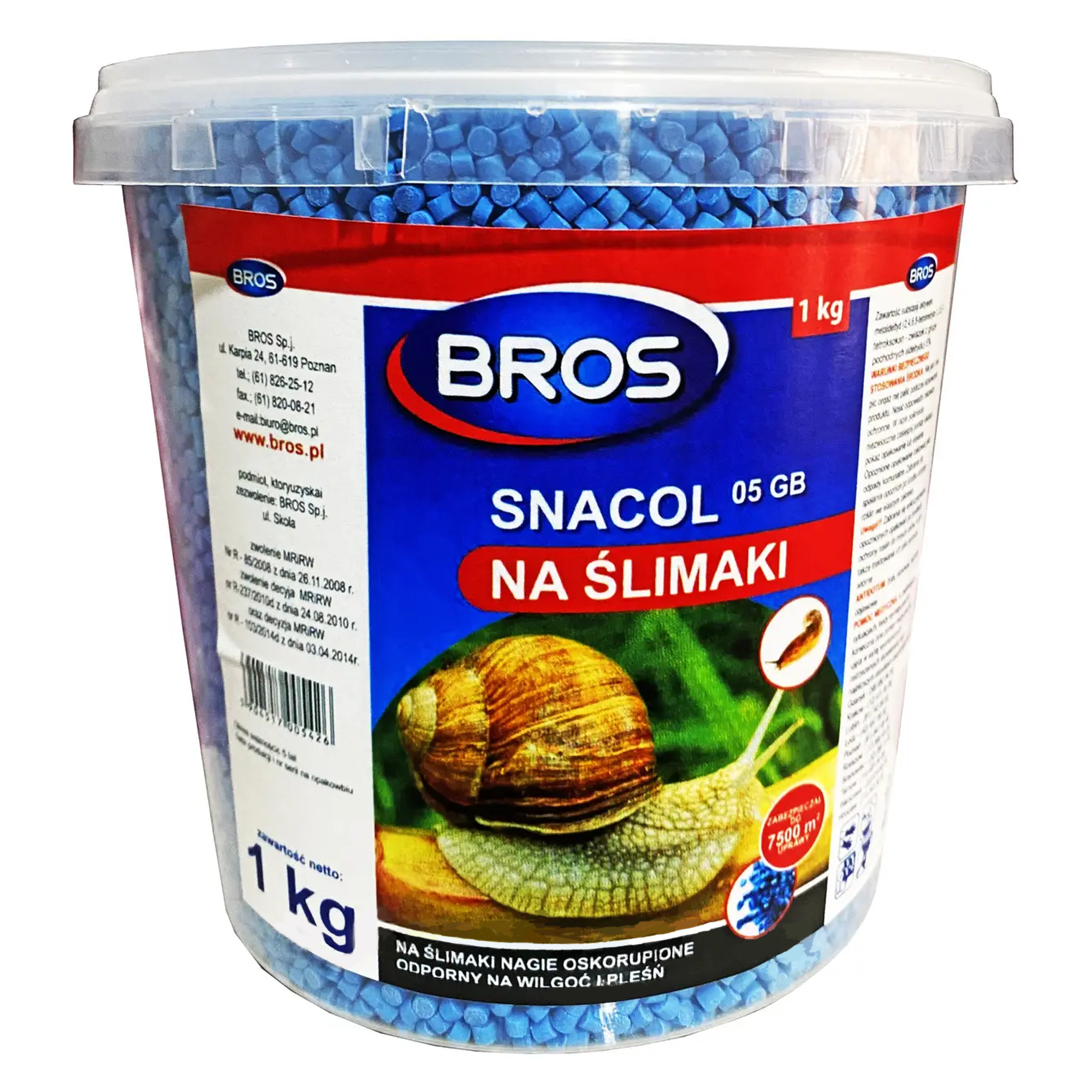 Средство от улиток и слизней Bros Snacol метальдегид 1 кг (647413)