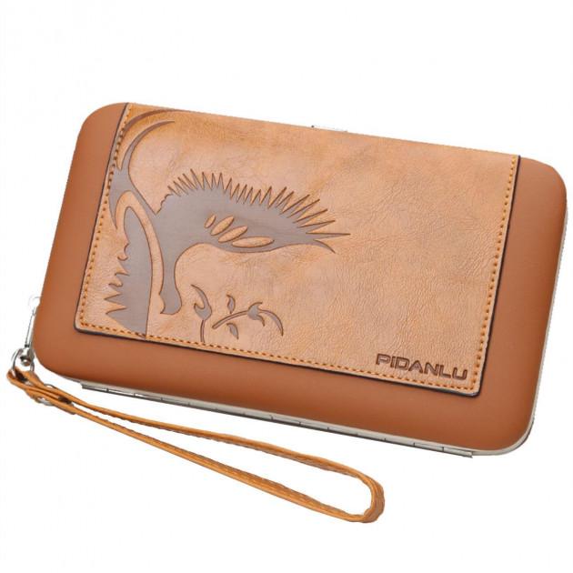 Кошелек женский Pidanlu Phoenix Wallet кожа Коричневый