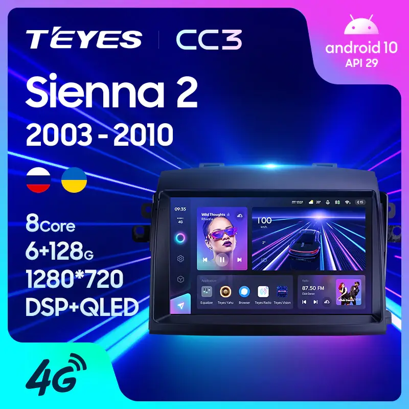 Автомагнитола штатная Teyes CC3 360° для Toyota Sienna 2 XL20 2003-2010 Android - фото 3 Автомагнитола штатная Teyes CC3 360° для Toyota Sienna 2 XL20 2003-2010 Android - фото 3