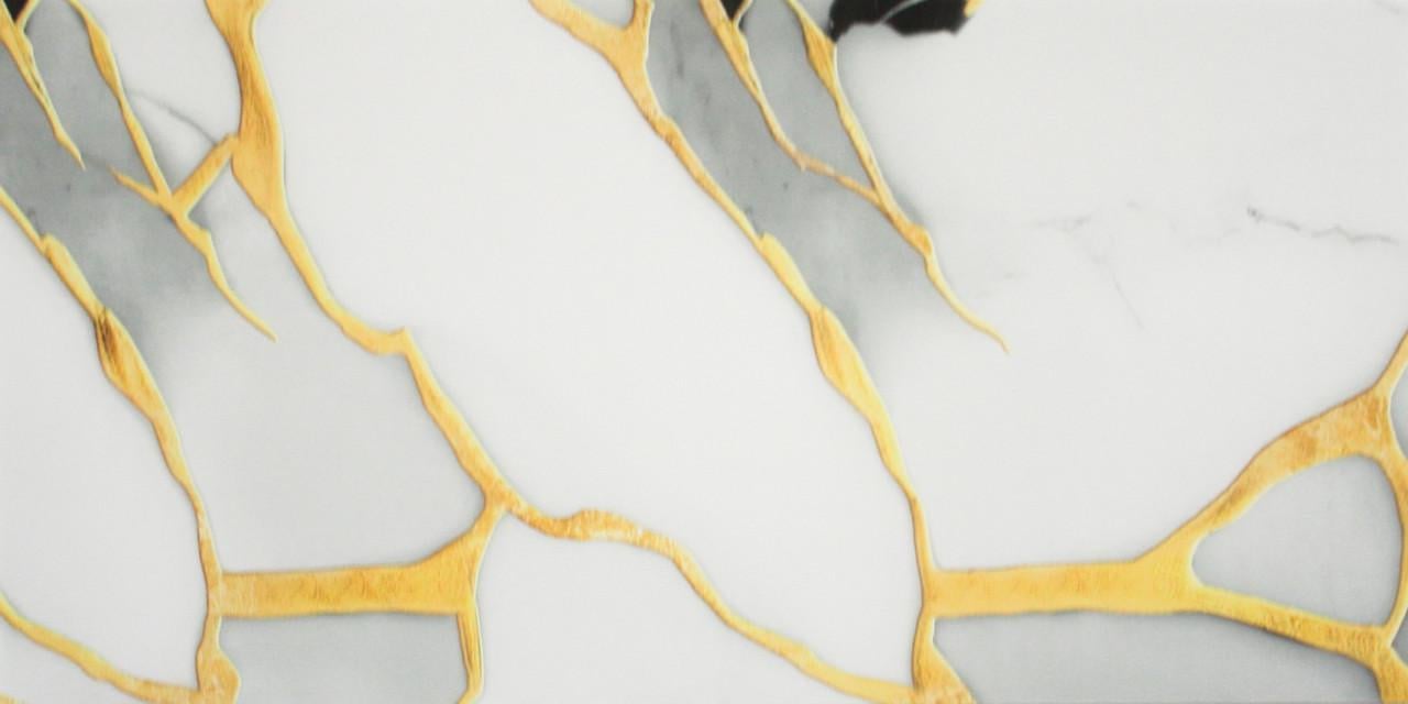 Панель самоклеюча глянцева РЕТ під колір структури 600х300х2,5 мм Пастельний світлий базальтовий (VN3-133)