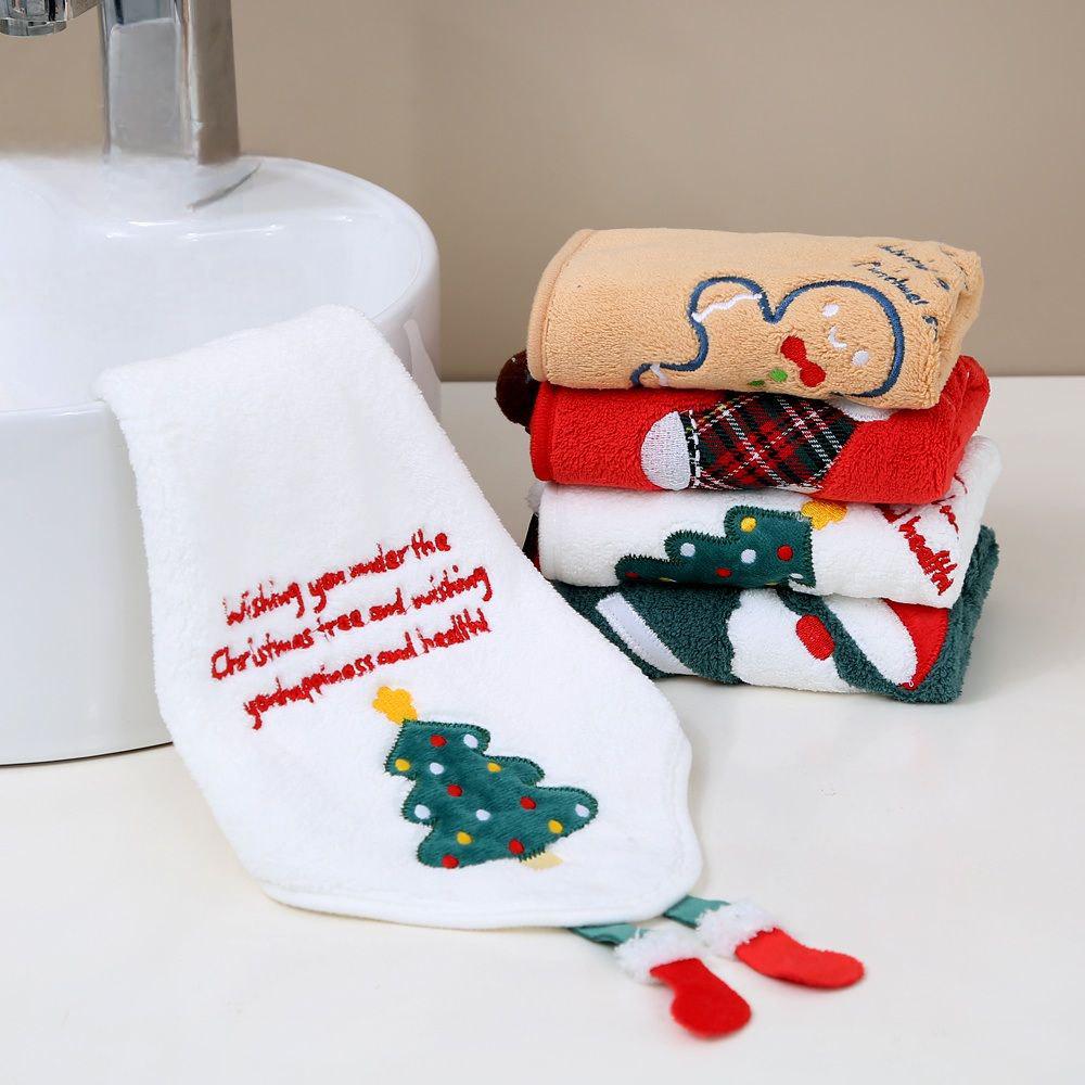 Набір новорічних кухонних серветок Colorful Home 4 шт. з петелькою з мікрофібри 30х30 см (1609) - фото 4 Набір новорічних кухонних серветок Colorful Home 4 шт. з петелькою з мікрофібри 30х30 см (1609) - фото 4