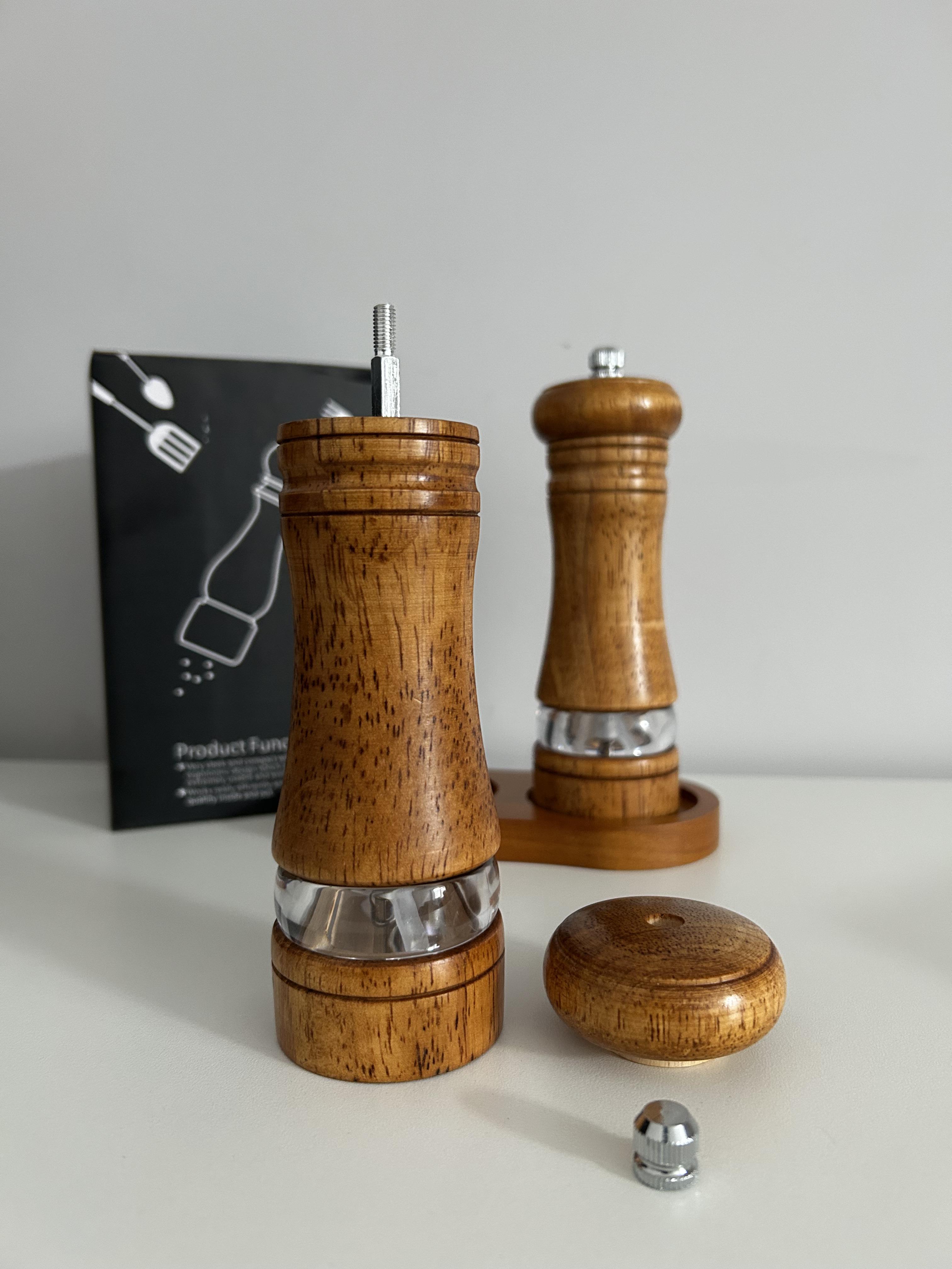 Мельницы для специй деревянные OnePro из натурального дуба с регулируемым помолом 2 шт. Коричневый 73819 - фото 13 Мельницы для специй деревянные OnePro из натурального дуба с регулируемым помолом 2 шт. Коричневый 73819 - фото 13