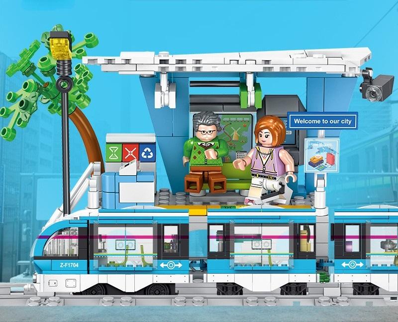 Конструктор дитячий Міжміський Експрес з інтерактивним рухом/вокзалом та колією арт 862 дет. Різнокольоровий - фото 7