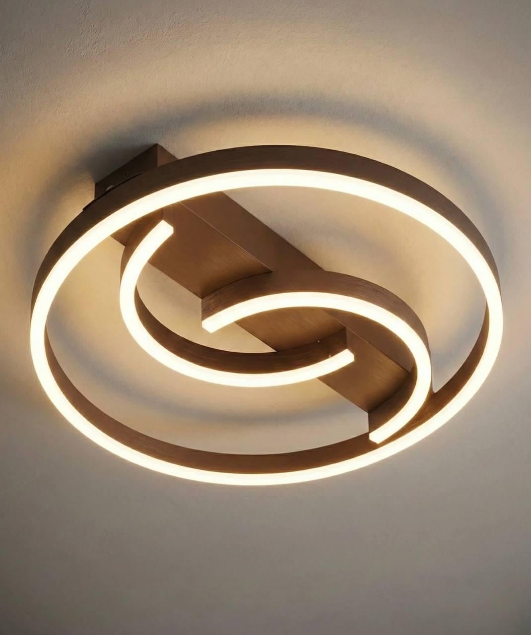 Cтельова LED-люстра Сircle Світле дерево (00000798)