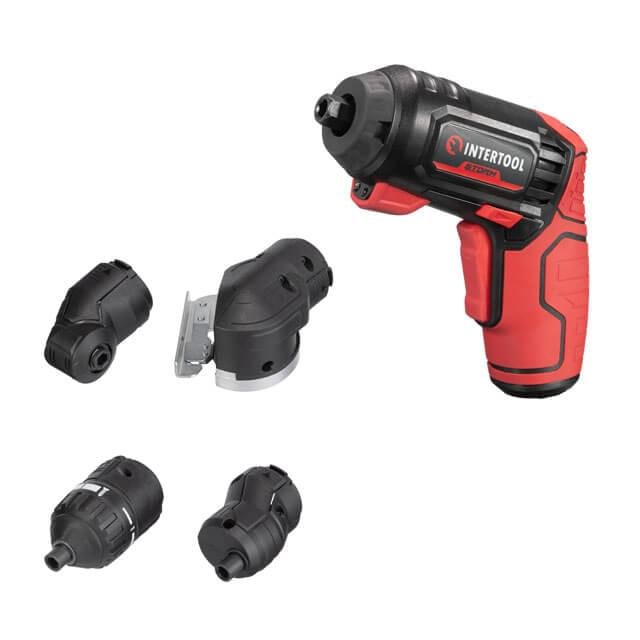 Отвертка Intertool WT-0300 аккумуляторная 4 В 5 Nm литий-ион 1,5 Ач 200 об/мин. 4 насадки + биты кейс (130047) - фото 2 Отвертка Intertool WT-0300 аккумуляторная 4 В 5 Nm литий-ион 1,5 Ач 200 об/мин. 4 насадки + биты кейс (130047) - фото 2
