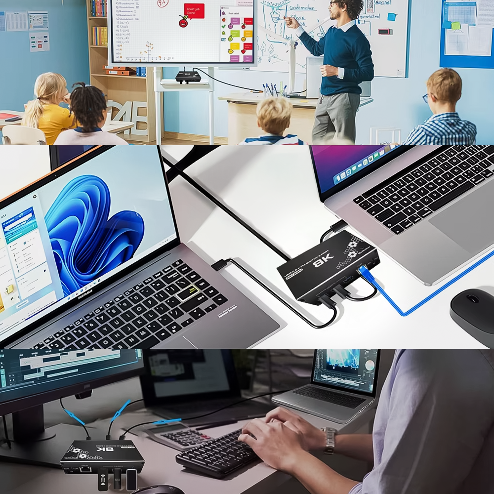 Світч на 2 комп'ютери 8K HDMI KVM Addap KVMS-03 /USB 3.0 перемикач на 2 порти RJ45 Ethernet 8K 30Hz 4K 120Hz - фото 10 Світч на 2 комп'ютери 8K HDMI KVM Addap KVMS-03 /USB 3.0 перемикач на 2 порти RJ45 Ethernet 8K 30Hz 4K 120Hz - фото 10