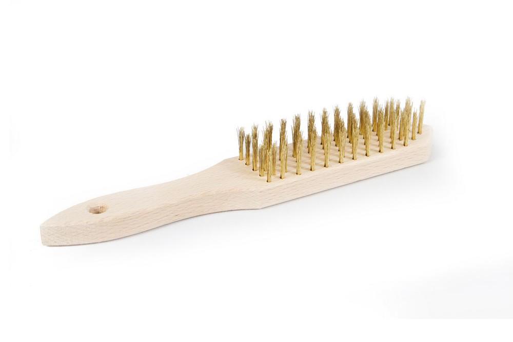 Щетка проволочная Mastertool 5-рядная с деревянной ручкой (14-5605)