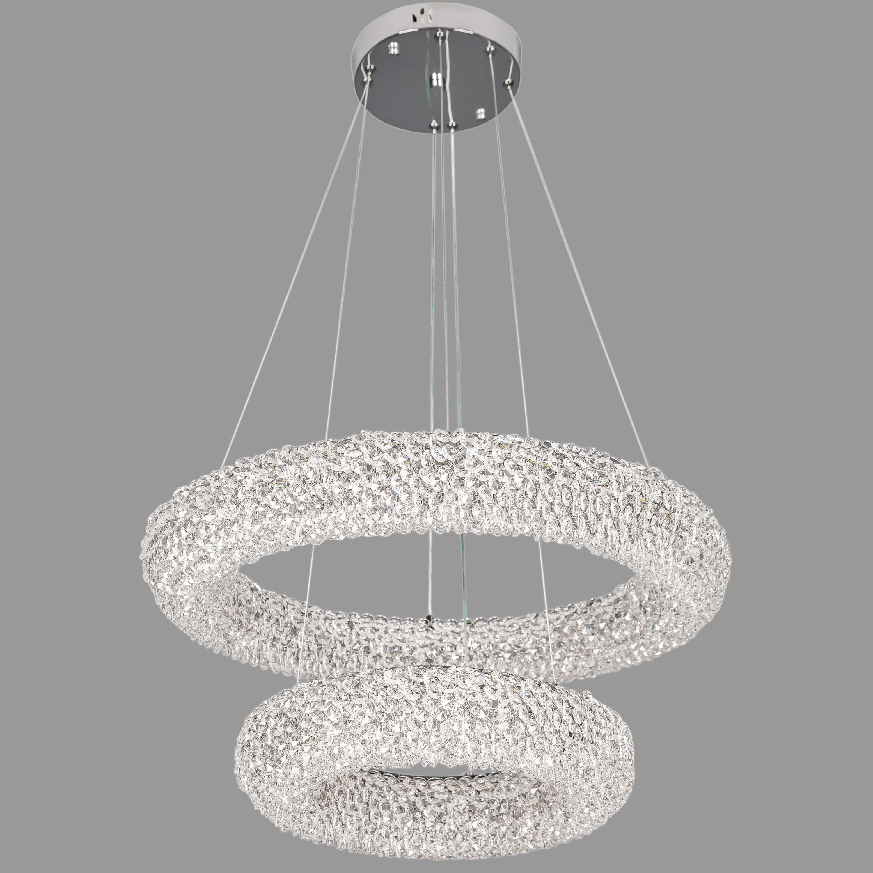 Люстра crystal арт-деко Серебряный/Хром (89-7200 (600+400) CH) Люстра crystal арт-деко Серебряный/Хром (89-7200 (600+400) CH)