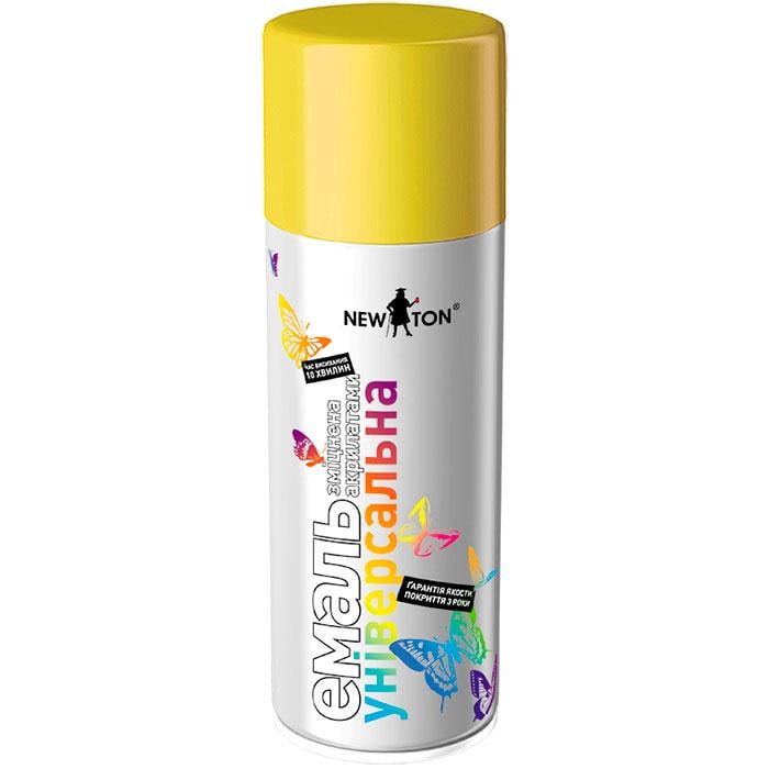 Краска аэрозольная New Ton RAL 1016 400 мл Лимонно-желтый (58127) Краска аэрозольная New Ton RAL 1016 400 мл Лимонно-желтый (58127)