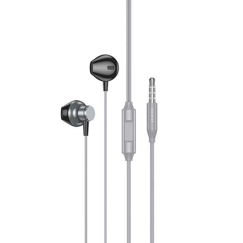 Наушники стерео Hoco M125 Smart metal universal 3,5 мм 1,2 м Metal Gray (00000071098_1)