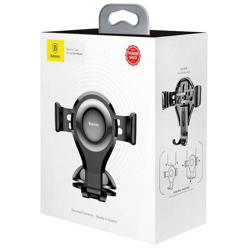 Автодержатель для телефона Baseus Osculum Type Gravity Car Mount Black (08938) - фото 4