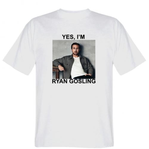 Футболка мужская "Yes, I'm Ryan Gosling" 3XL Белый (16061382-1-195420-XXXL)