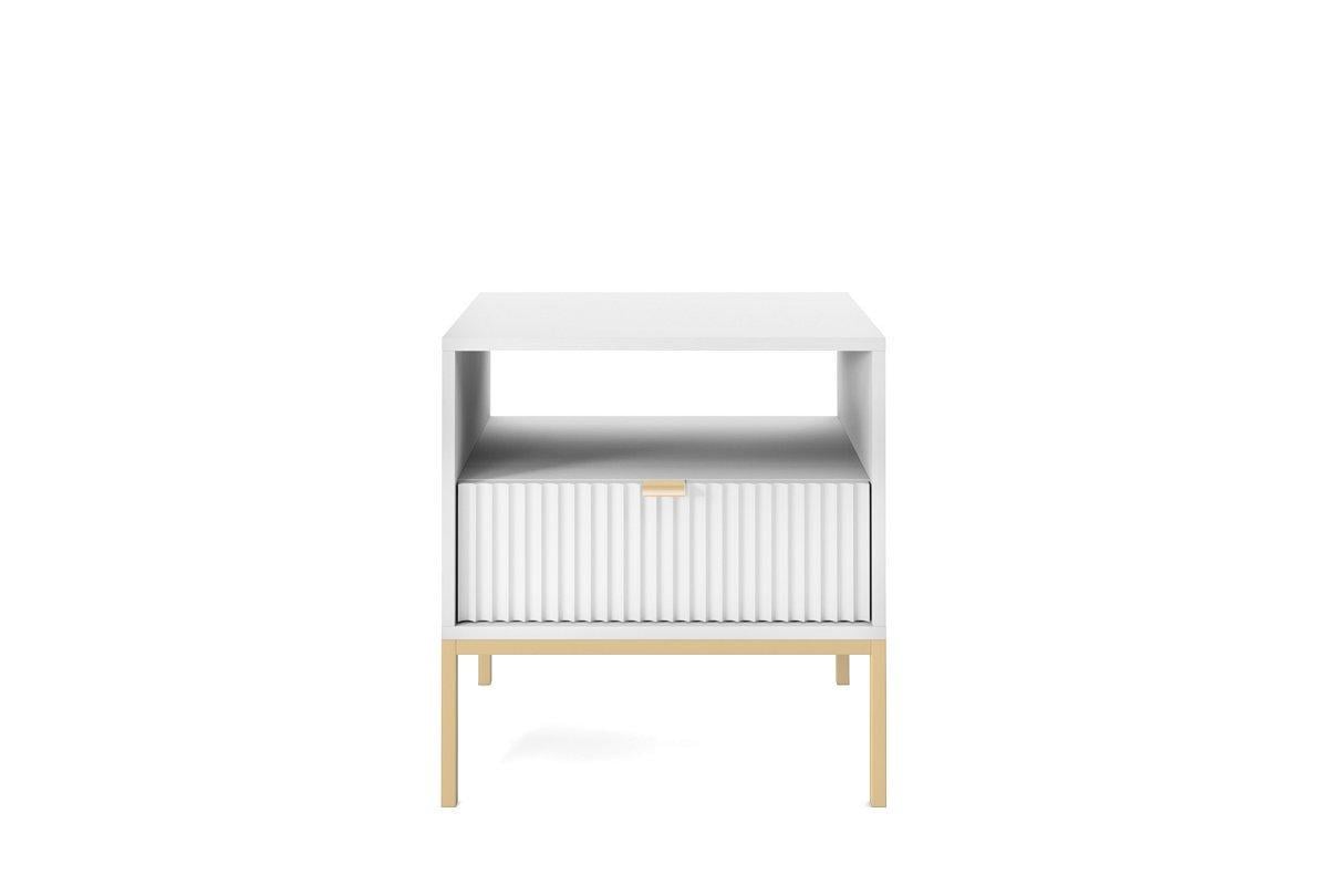 Тумба прикроватная Perfect Home Nova S54 с 1 ящиком и золотыми ножками Белый (PFH-091261) Тумба прикроватная Perfect Home Nova S54 с 1 ящиком и золотыми ножками Белый (PFH-091261)