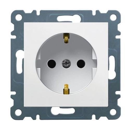 Розетка одинарная Hager с ж/к Lumina 16А/230V Белый (28684515)