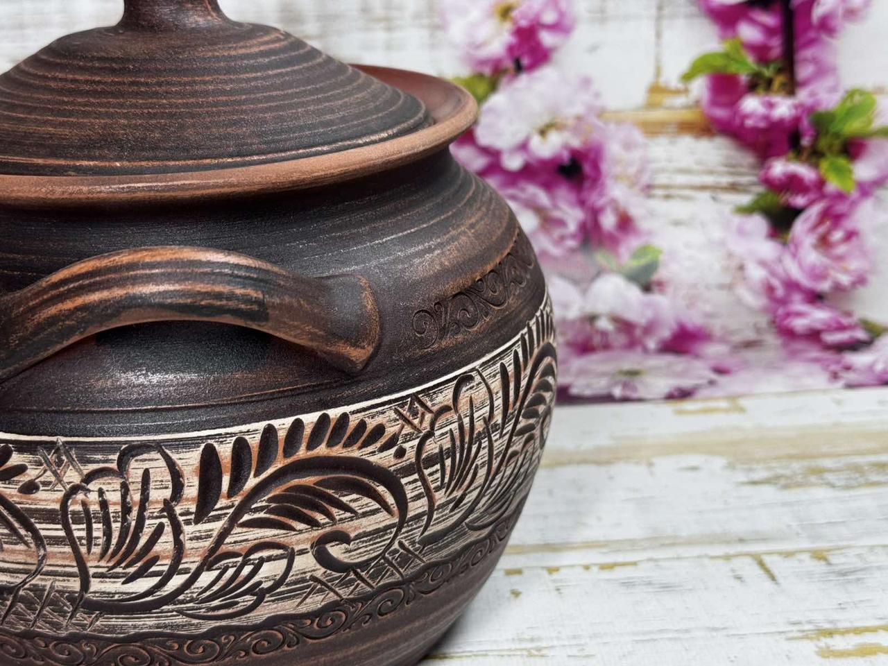 Супник глиняный с глазурью внутри 3 л (2708352152) - фото 4