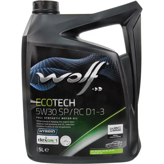 Моторное масло WOLF Ecotech SP/RC D1-3 5W-30 5 л (1049902) Моторное масло WOLF Ecotech SP/RC D1-3 5W-30 5 л (1049902)