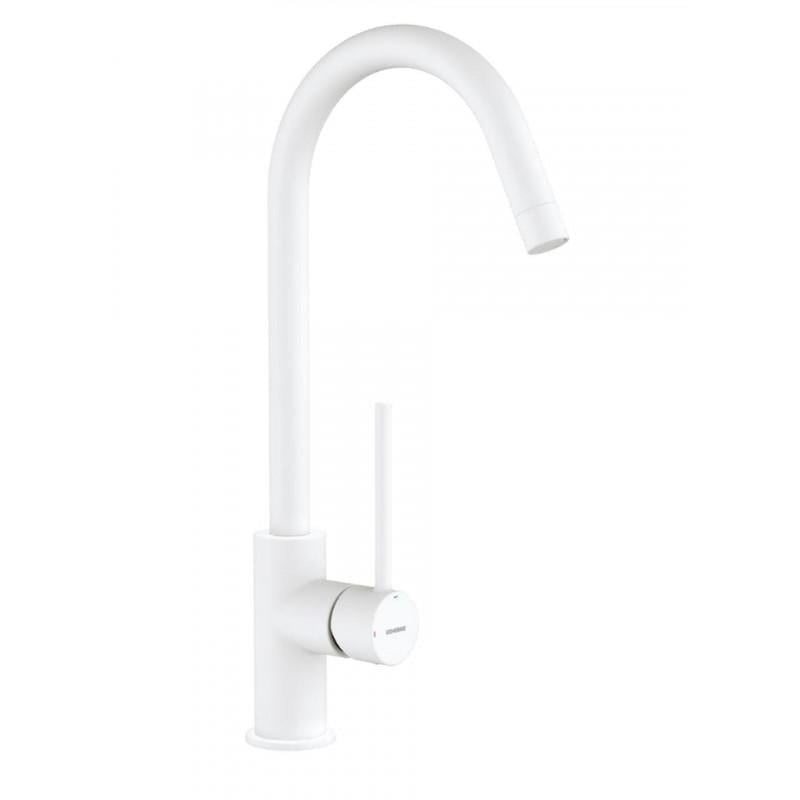 Змішувач кухонний Genebre Tau одноважельний Білий (59422)