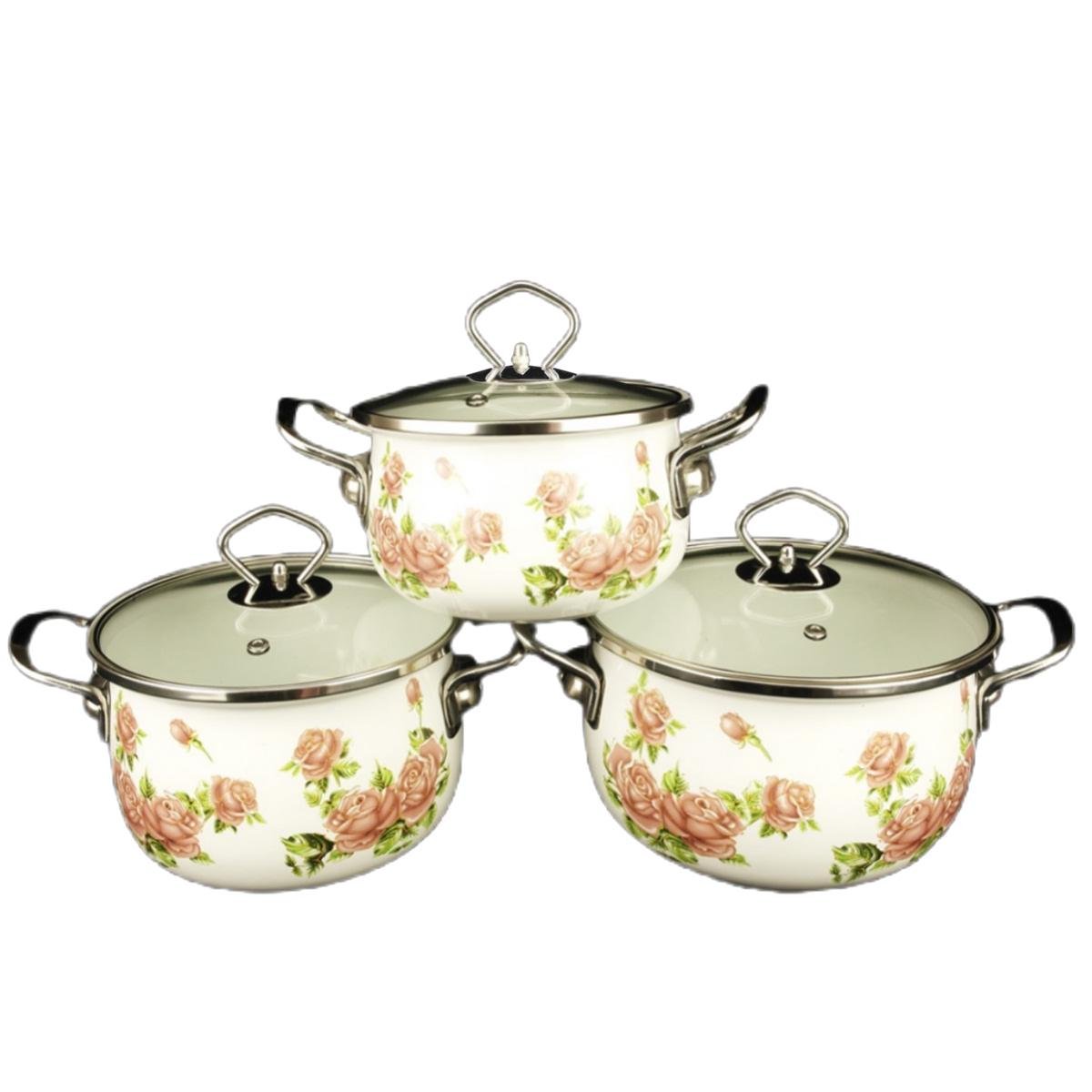 Набір каструль емальованих A-Plus 6 пр. (2055)