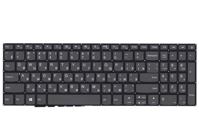 Клавиатура для ноутбука Lenovo IdeaPad 330-17IKB без рамки прямой Enter Grey