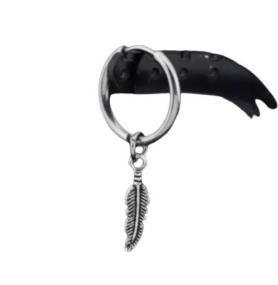 Сережки з пером орла чоловічі зі сталі 1 шт. (1529557928)