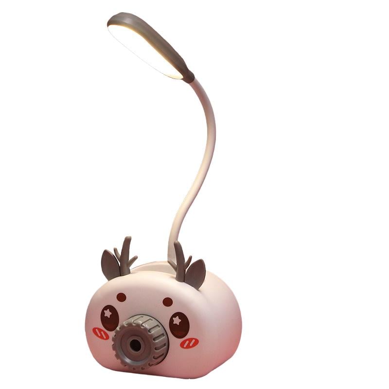 Лампа настольная Deer с органайзером для ручек и подставкой для телефона USB Grey (429c3fce)