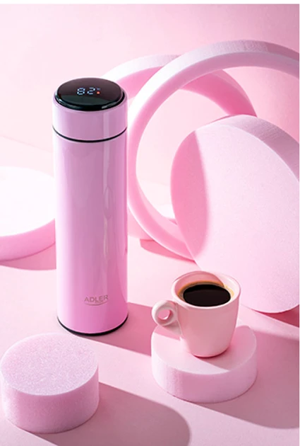 Термос Adler AD 4506bk LED зі світлодіодним сенсорним дисплеєм 473 мл Рожевий (2334359386) - фото 8 Термос Adler AD 4506bk LED зі світлодіодним сенсорним дисплеєм 473 мл Рожевий (2334359386) - фото 8