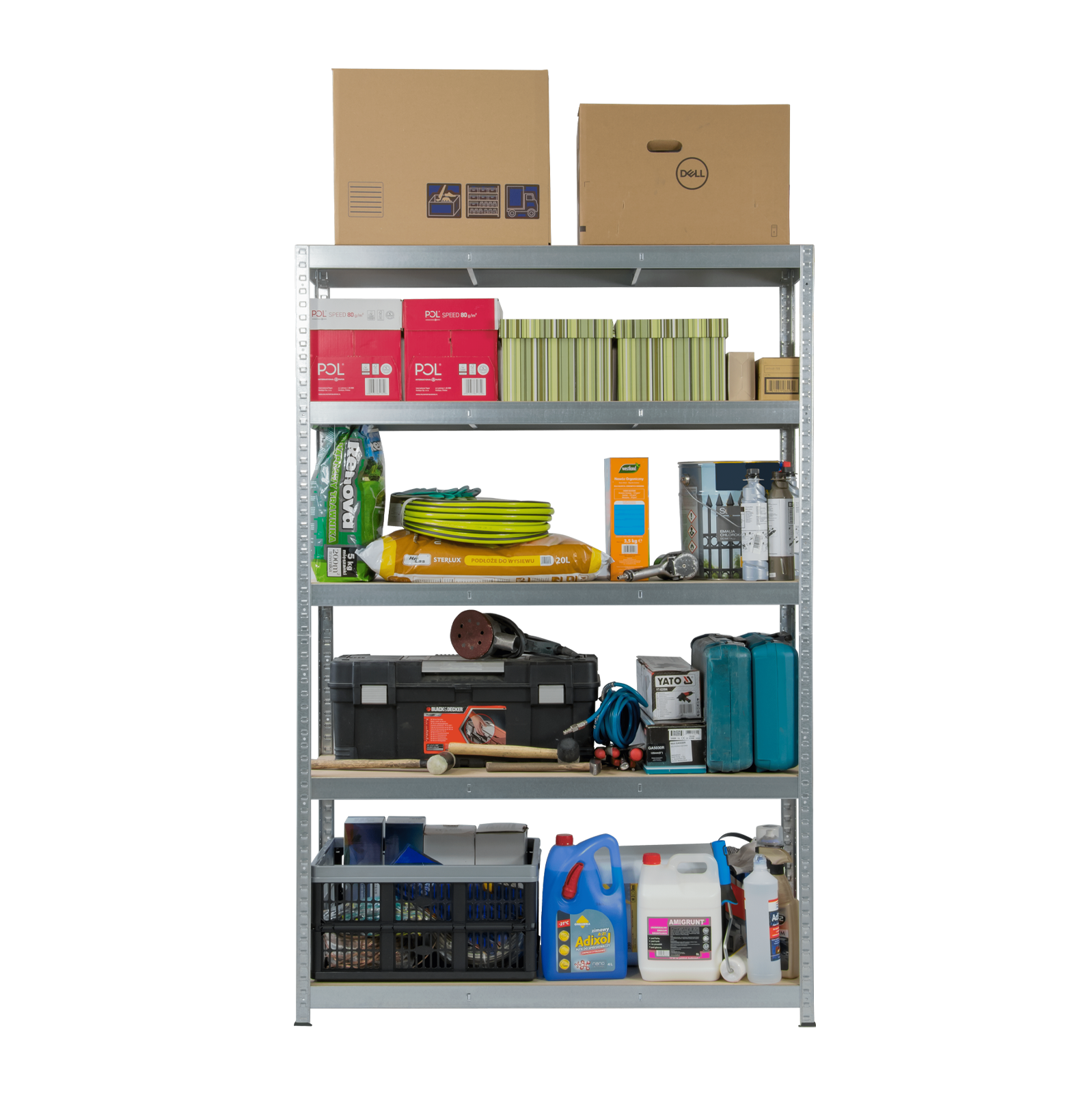 Стеллаж StahlPro Pure 1950x1000x600 мм металлический оцинкованный 5 полок ХДФ - фото 5