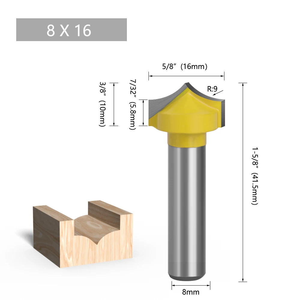 Набор фрез по дереву пазовых хвостовик 8 мм 4 шт. (F551) - фото 5 Набор фрез по дереву пазовых хвостовик 8 мм 4 шт. (F551) - фото 5