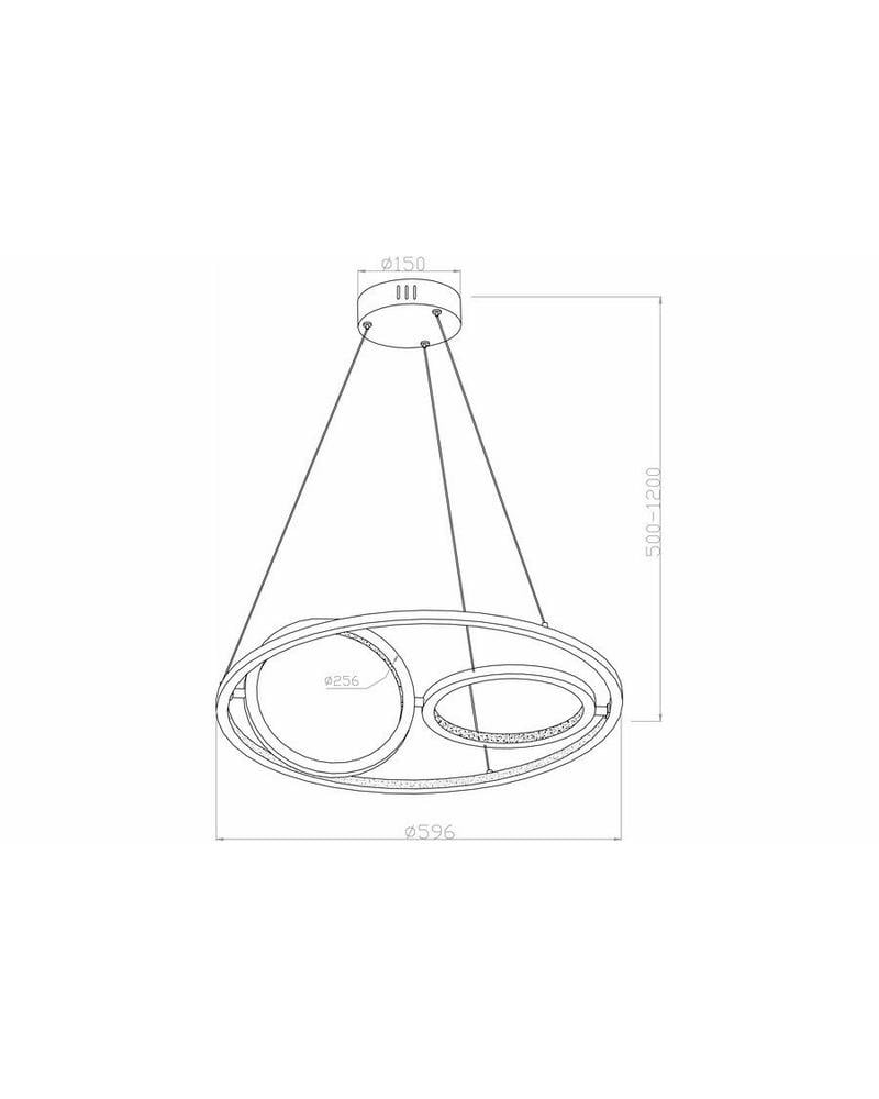 Люстра Reality 340001-30 Gilian Led 1x40W 4000K 3200Lm IP20 Bl (15303868) - фото 3