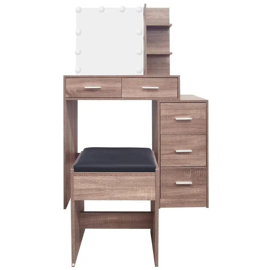 Туалетный столик и табурет AVKO ADT17 с подсветкой Grey Walnut (45551717_12KT) - фото 1 Туалетный столик и табурет AVKO ADT17 с подсветкой Grey Walnut (45551717_12KT) - фото 1