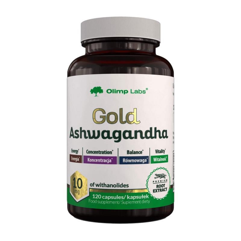 Ашваганда Olimp Gold Ashwagandha 200 мг 5% витаминов 120 капс.