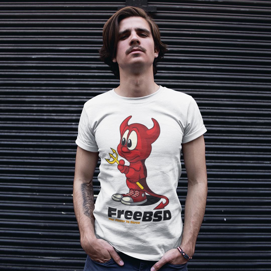 Футболка унисекс FreeBSD The Power To Serve 2XL Белый (32700112)