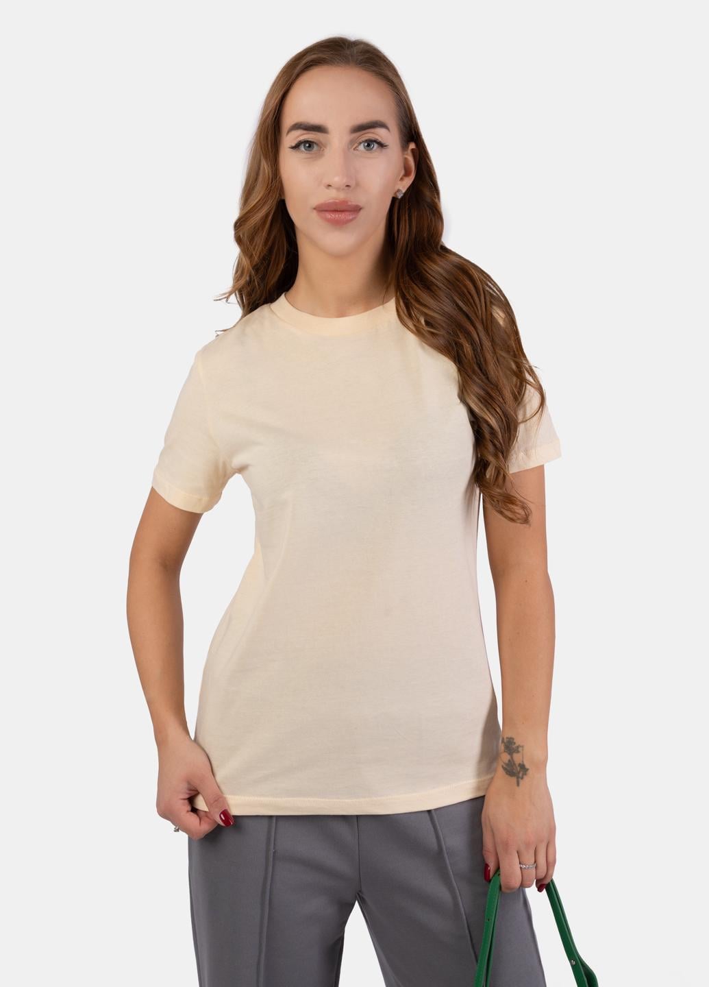 Футболка женская Fashion 103687 M Бежевый (103687_M)