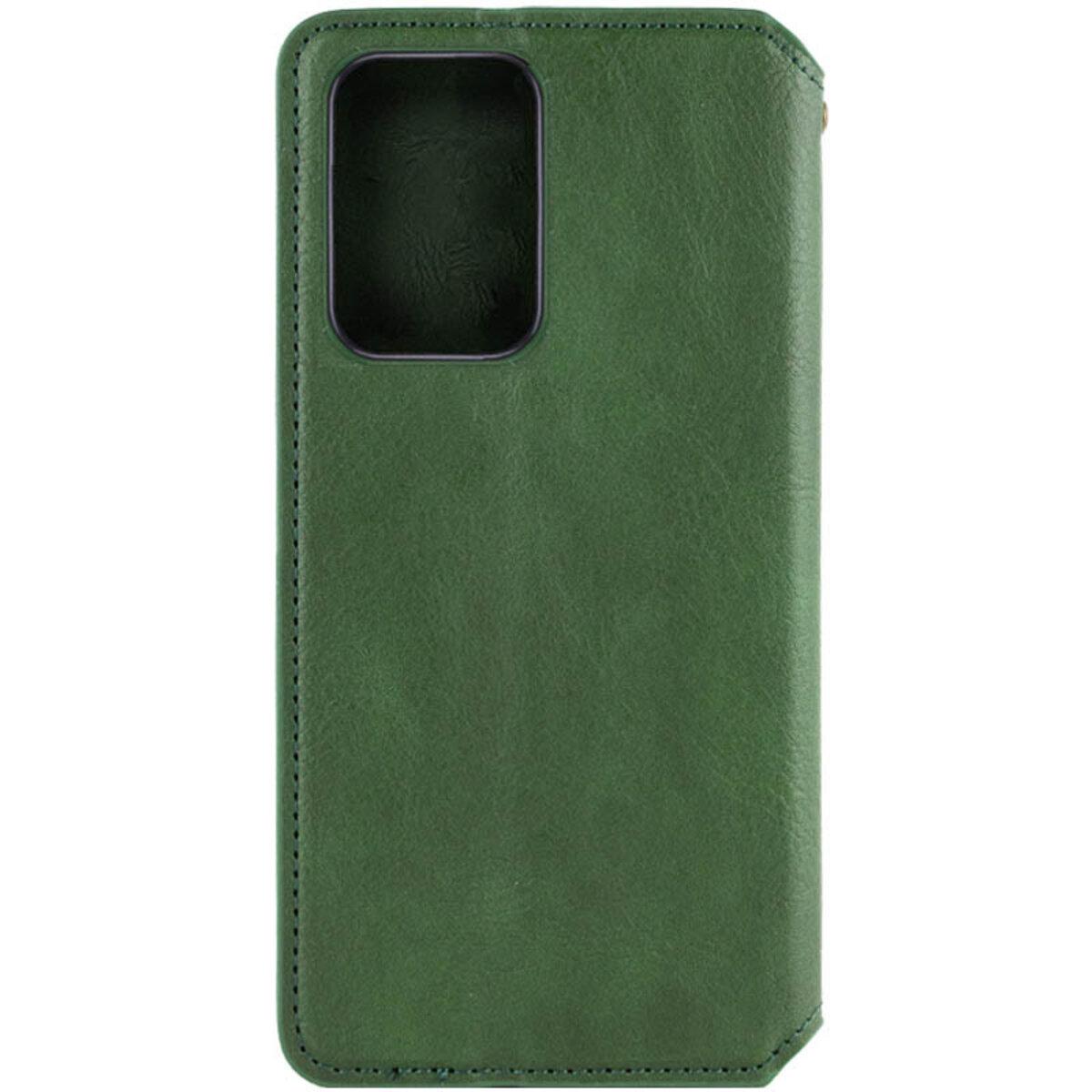 Противоударный Чехол-книжка Rubic Leather для смартфона Xiaomi Redmi 13C 4G/POCO С65 Green - фото 3 Противоударный Чехол-книжка Rubic Leather для смартфона Xiaomi Redmi 13C 4G/POCO С65 Green - фото 3