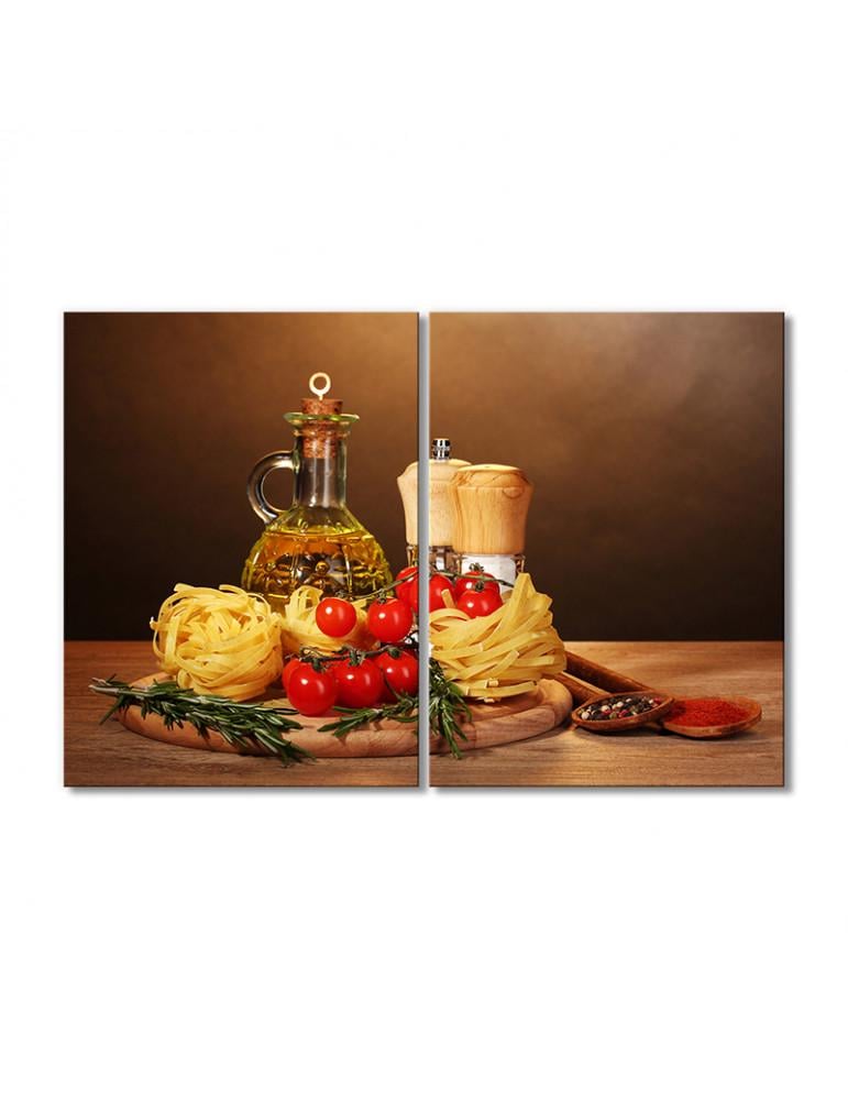 Картина модульная Сицилийский обед Декор для кухни 2 модуля 80x120 см