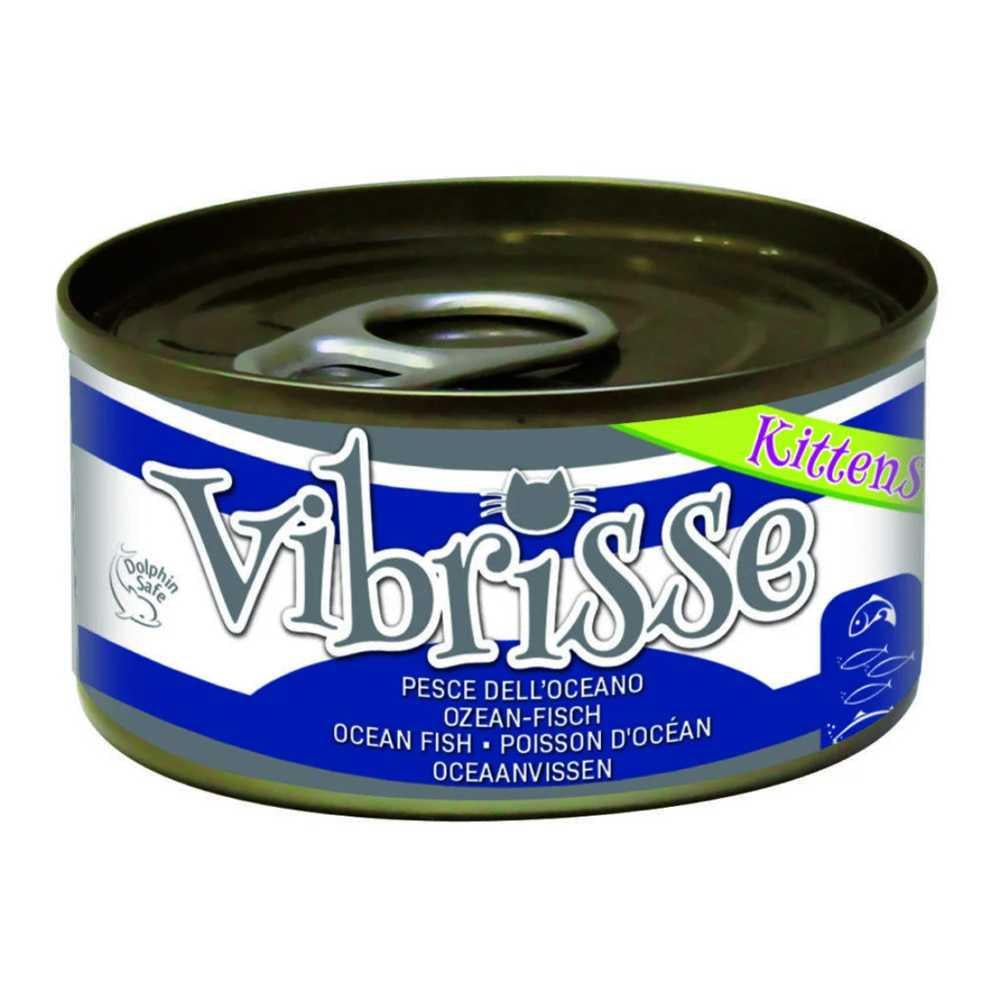 Блок консервованого корму Croci Vibrisse Kitens для кошенят з океанічної риби 24х70 г